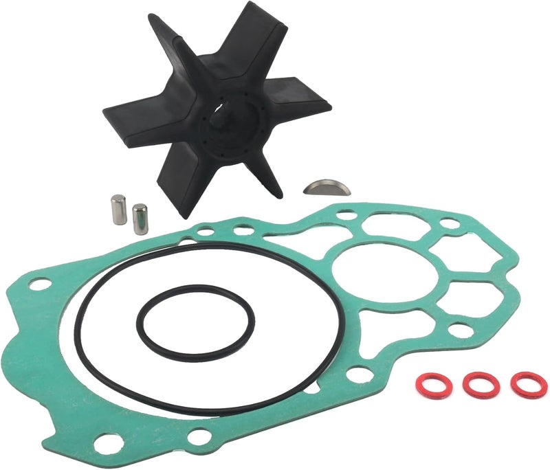 QUICKMARINE 6CE-44352 Marine Water Pump Impeller Service Kit fits Yamaha 4 Stroke V6 225 250 300 HP Boat Outboard Motor Replacement 6CE-44352-00 Sierra 18-45617-1 - Image 1